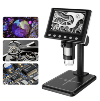 4.3 In LCD Digital Microscope 40-1000X Coin Microscope for Error Coins USB Magnifier Micro Scope with High Stand 8 LED For Kids